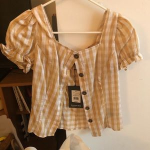 Gingham button up shirt